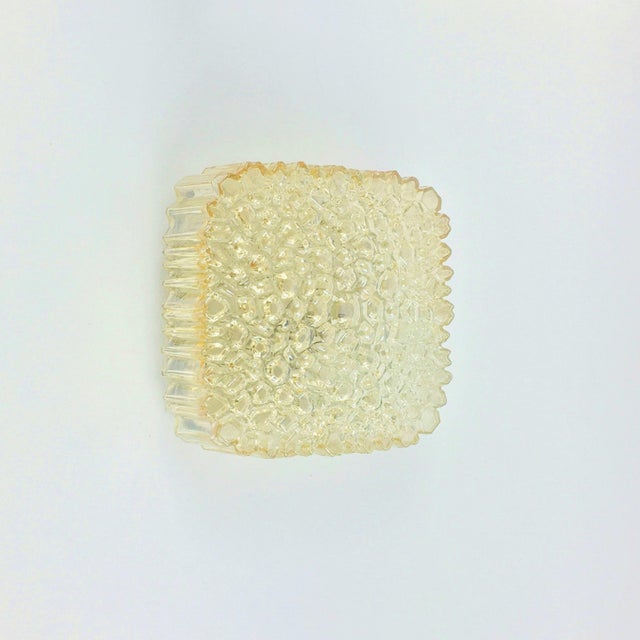 Mid-Century Amber Bubble Glass Wall Lamp by Helena Tynell for Limburg, Germany, 1970s For Sale - Image 9 of 9