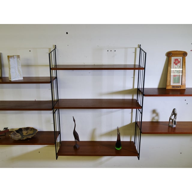 Mid-Century Modular String Shelving Unit in Teak, 1960s, Set of 12 For Sale - Image 15 of 18