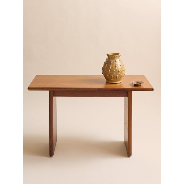 Mid-Century Modern The Vintage MCM Teak Console Table For Sale - Image 3 of 12