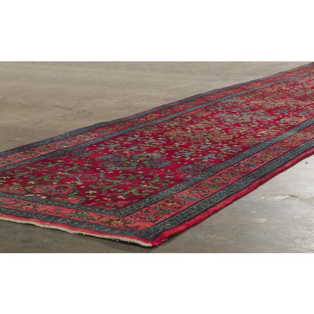 Antique Persian Bijar Rug Runner - 3'08 X 18'03 For Sale In Dallas - Image 6 of 10