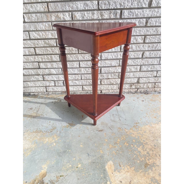 Wood 1990s Corner Accent Table For Sale - Image 7 of 8