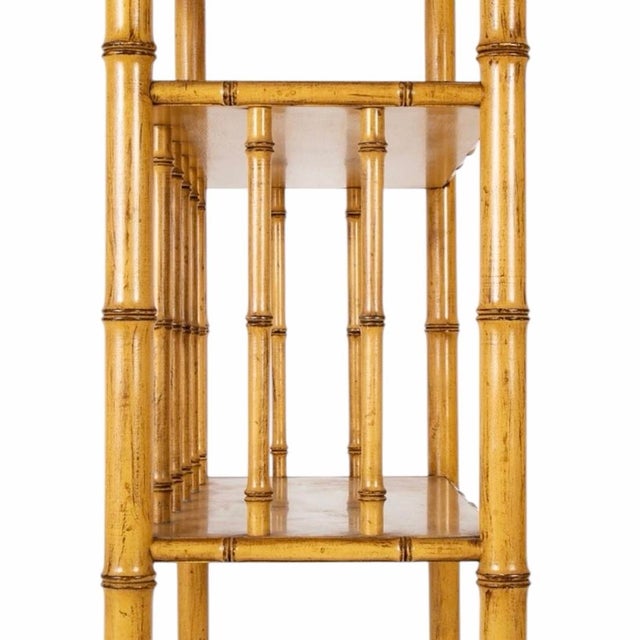 Ornamental & Decorative Materials Mid-Century Faux Bamboo Etagere Shelving Unit by John Widdicomb For Sale - Image 7 of 9