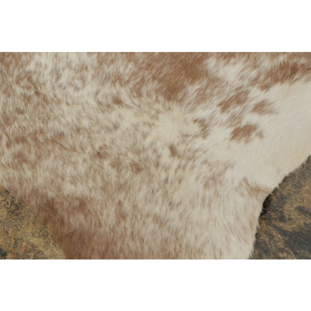 Contemporary Rug & Kilim’s Contemporary Cowhide Rug With Striking Beige & Brown Patterns For Sale - Image 3 of 9