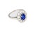 1.89 Carat Oval Kashmir Blue Sapphire & Diamond Platinum Art Deco Vintage Ring For Sale - Image 4 of 13