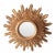 Beautiful Gilded Sunburst Mirror From the 1960s Italy For Sale