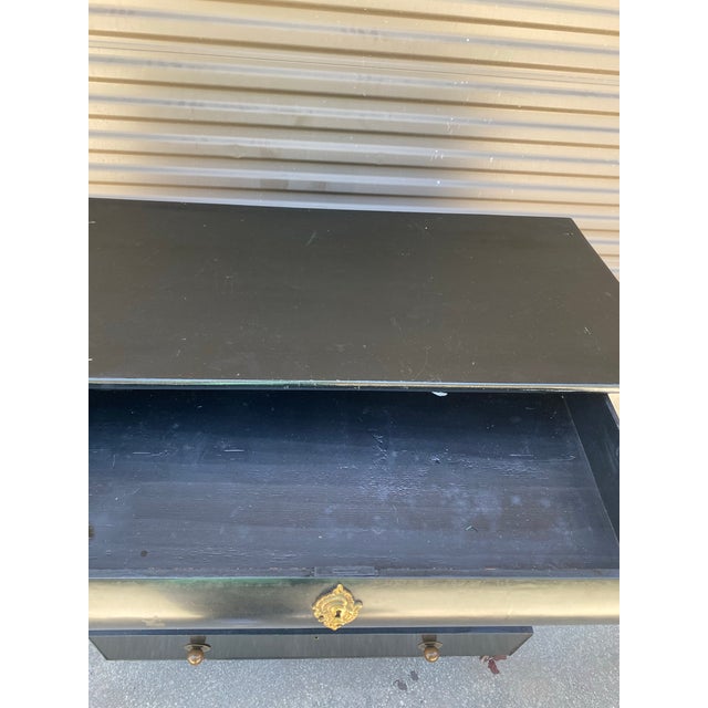 Wood Vintage Ebony Black Dresser For Sale - Image 7 of 12