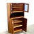 1950s Danish Rosewood Corner Cabinet W/ Indigo Stained Glass Doors For Sale - Image 15 of 16