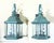 1970s Pair of Solid Brass Outdoor Wall Lantern Sconces – Vintage Aged Verdigris For Sale - Image 5 of 15