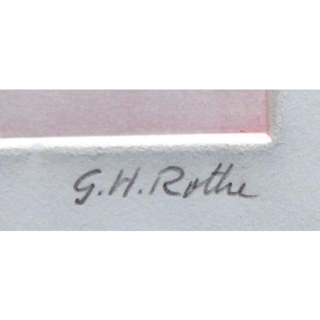 Impressionist g.h Rothe Bougainvillea 1981 Mezzotint Etching Hand Signed For Sale - Image 3 of 5