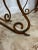 Italian Curly Gilt Iron and Thick Notched Glass Hollywood Regency Side Tables a Pair For Sale - Image 4 of 9