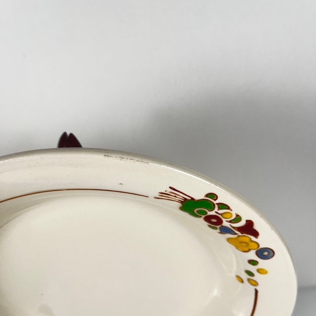 Cream Semi-Deep Plates from Longwy, 1890s, Set of 6 For Sale - Image 8 of 13