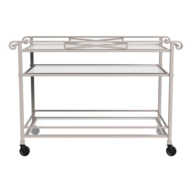 Brown Jordan Venetian Bar Cart, Dove frame For Sale