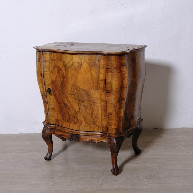 Wood Small Mid-Century Baroque Style Bar Cabinet or Bedside Table, 1950s For Sale - Image 7 of 18