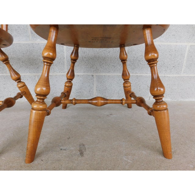 Mid 20th Century Ethan Allen Heirloom Nutmeg Fan Back Windsor Side Chair - A Pair 10-6102 For Sale - Image 5 of 11