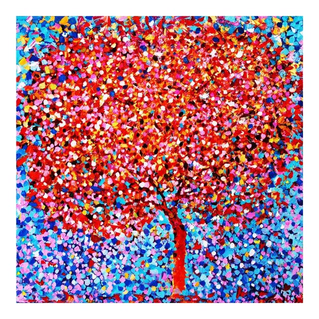 Artist Andrei Sitsko "Autumn in the Garden V" Modern Original Painting For Sale