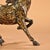 Bronze Pair of Vintage Bronze Galloping Horses – Gold Inlaid Horse Statues, 2.2 LBS For Sale - Image 8 of 10