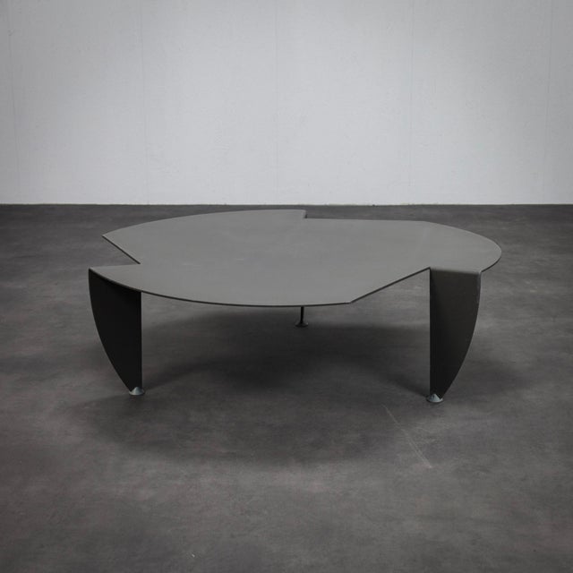 A bold and playful postmodern coffee table designed by sergi devesa bajet for disform. The sculptural shape and geometric...