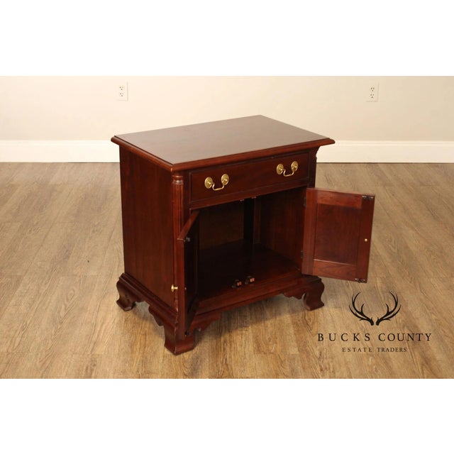 Stickley Chippendale Style Vintage Cherry Nightstand For Sale - Image 14 of 15