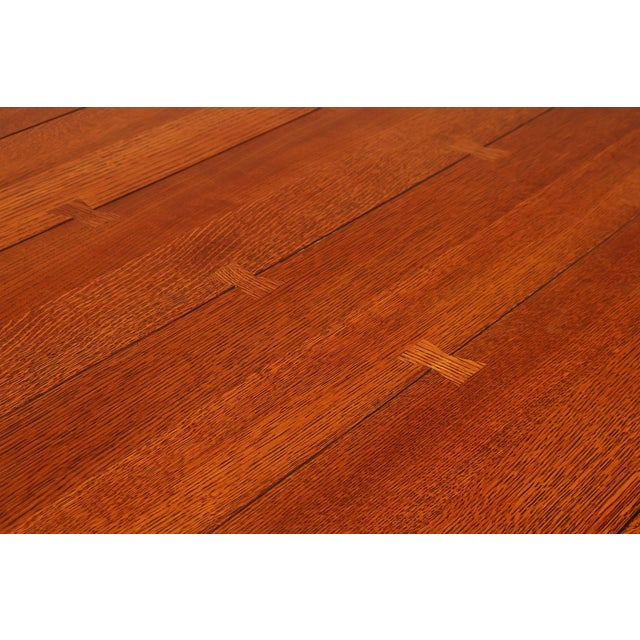 Brown Stickley Mission Collection Oak Extendable Dining Table For Sale - Image 8 of 18