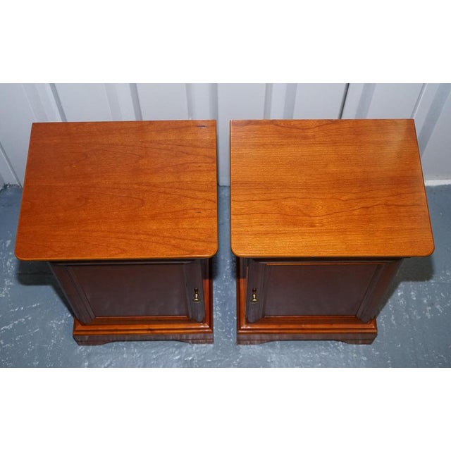Vintage French Style Cherrywood Nightstands, Set of 2 For Sale - Image 9 of 18
