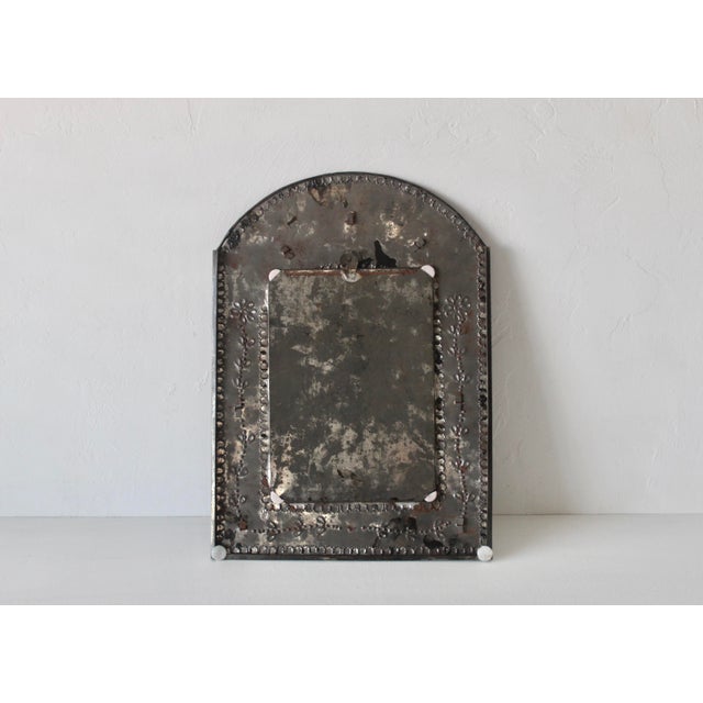 Handcrafted Mexican Tin Mirror With Opening Doors Folk Art Vintage For Sale - Image 10 of 15