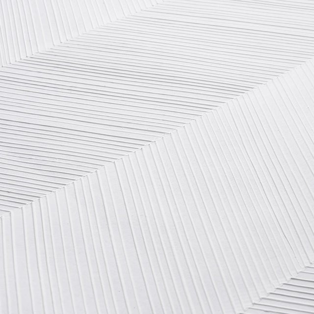 Contemporary SAMPLE - Schumacher Chevron Texture Wallpaper In White For Sale - Image 3 of 4