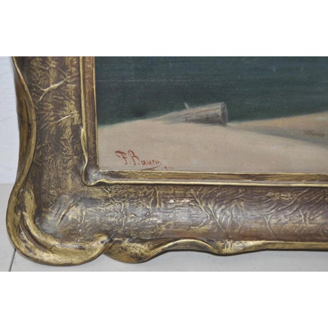 Frederick Bauer Mountain Landscape W/Figures by a River For Sale In San Francisco - Image 6 of 8