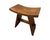 Brown Japanese Vintage Solid Teak Wooden Stool Vintage Boho For Sale - Image 8 of 12
