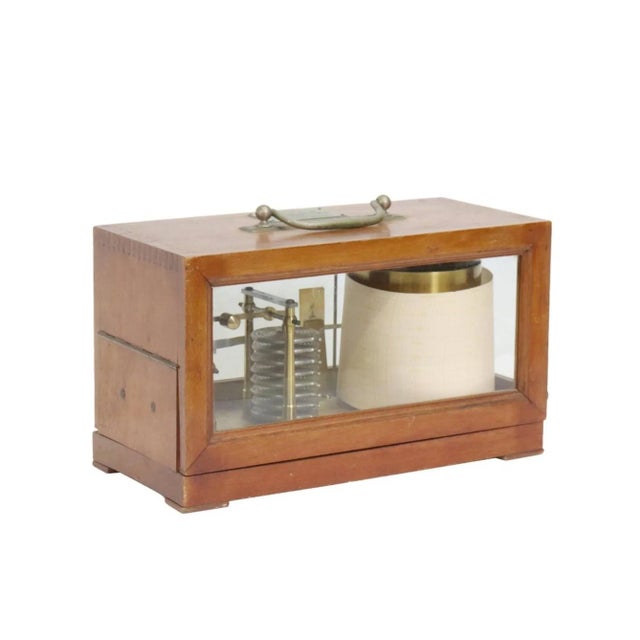 Antique French Richard Jules Frères Wood Cased Barometer For Sale - Image 4 of 10