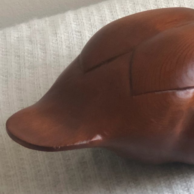 Vintage Hand-Carved Redwood Buffelhead Duck For Sale - Image 10 of 12