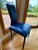Custom Vibrant Cobalt Blue Marine-Grade Upholstered Modern High-Back Dining Chair For Sale - Image 4 of 10