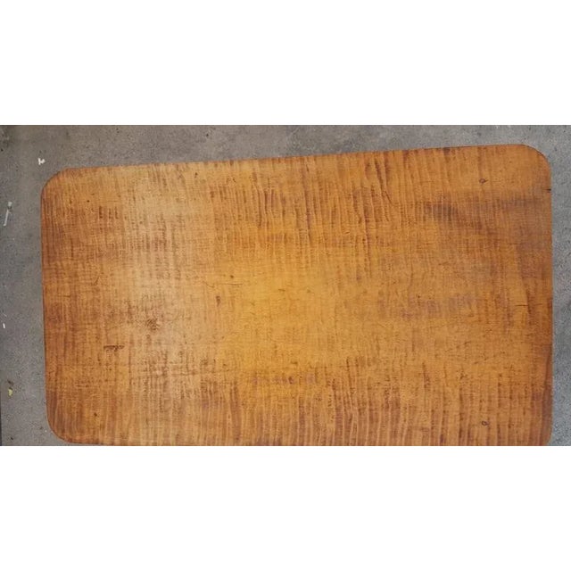 Tiger Maple Folk Art End Table For Sale In San Francisco - Image 6 of 7
