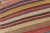 Mid 20th Century Colorful Vintage Turkish Kilim Runner With Stripes and Multi Colors For Sale - Image 12 of 12