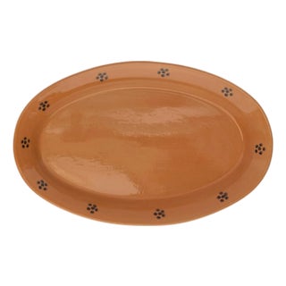 Sharland England Fiore Platter in Terracotta For Sale