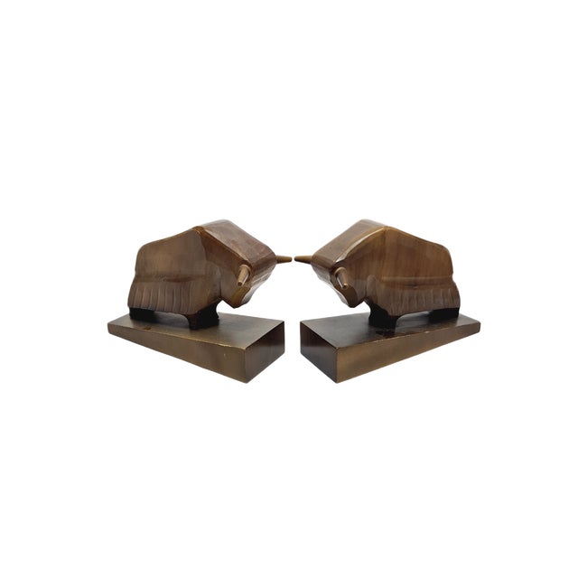 Vintage Figurative Wooden Bookends, 1950s, Set of 2, in Very Good conditions. Designed 1950 to 1959
