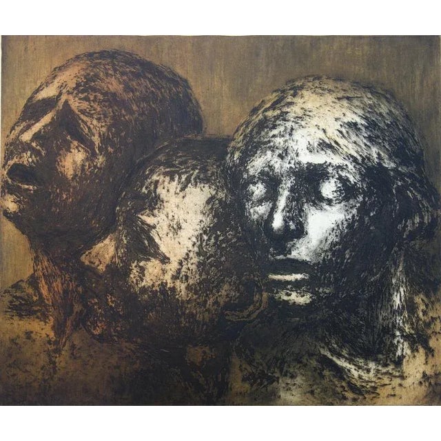 Véronique LAURENT-DENIEUIL Shadow games Original etching On Vellum paper Signed in pencil Justified EA Dimensions 55 x 74...