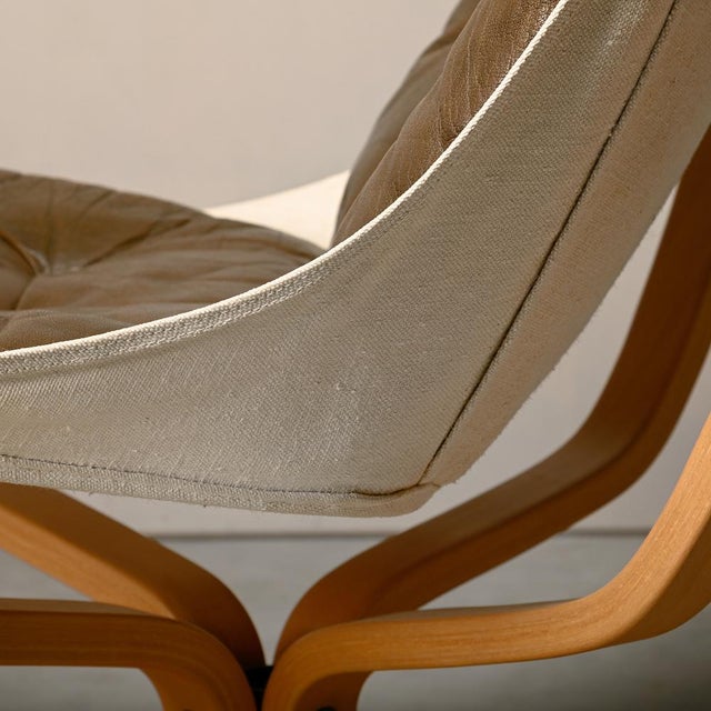 Set of Falcon Chair with Ottoman in Brown Leather by Sigurd Ressell for Vatne Møbler, 1970s For Sale - Image 10 of 18