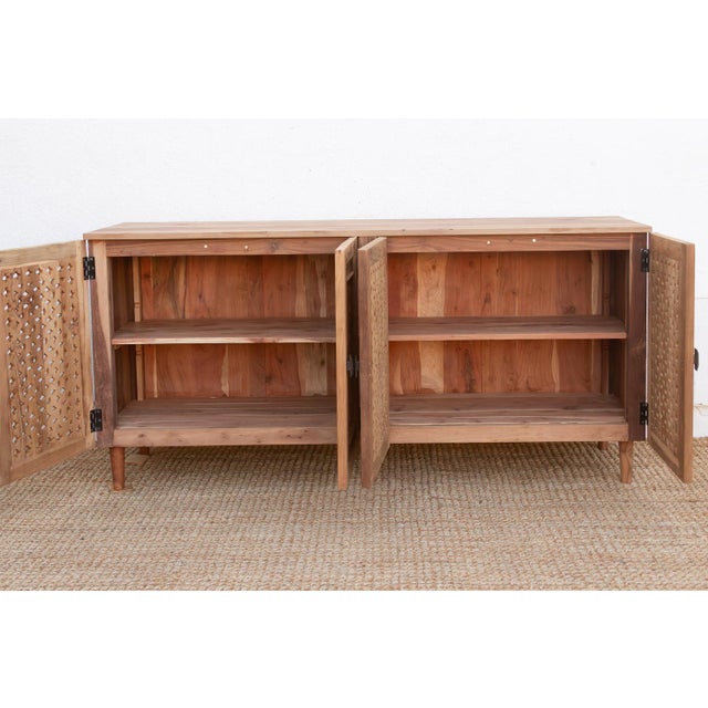 Wood 72" Long Haveli Jali Sideboard For Sale - Image 7 of 10
