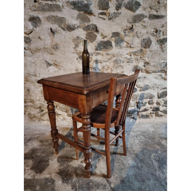 Antique French Louis Philippe Style Walnut Side Table, 1870-1900 For Sale - Image 6 of 15