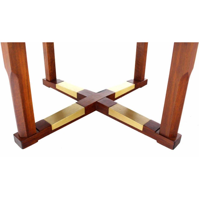 Wood Mid-Century Modern Walnut Hexagon Coffee Table For Sale - Image 7 of 9