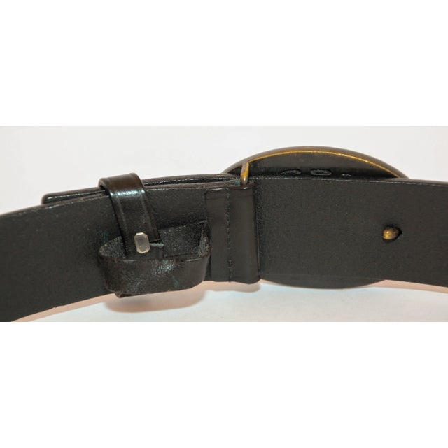 FENDI Black Leather Crocodile Cowboy Belt. For Sale - Image 11 of 11