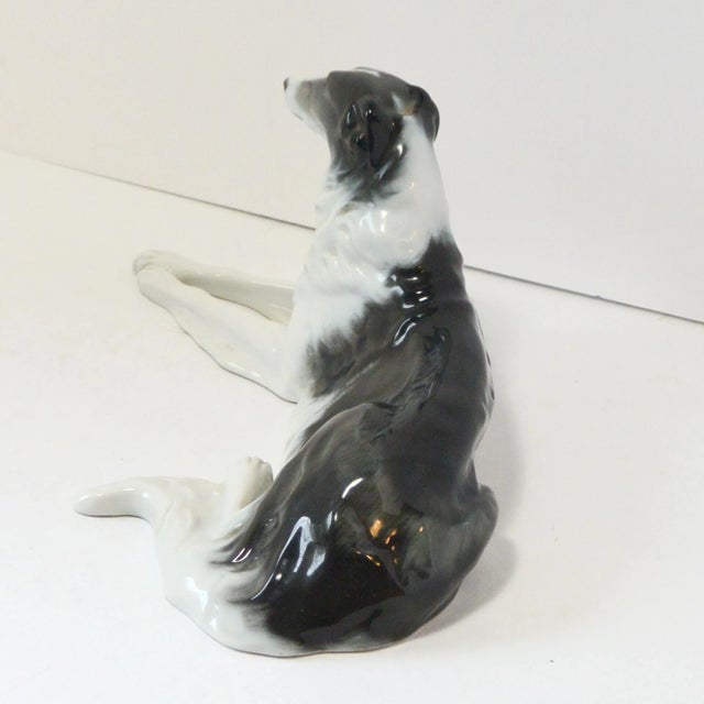 Vintage Rosenthal Bavaria Porcelain Borzoi Figurine by Fritz Heidenreich – Large Reclining Russian Wolfhound, C. 1940s For Sale In Jacksonville, FL - Image 6 of 9