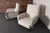 Wood Pair of Italian Walnut and Gray and White Tweed Club Chairs After Marco Zanuso For Sale - Image 7 of 18