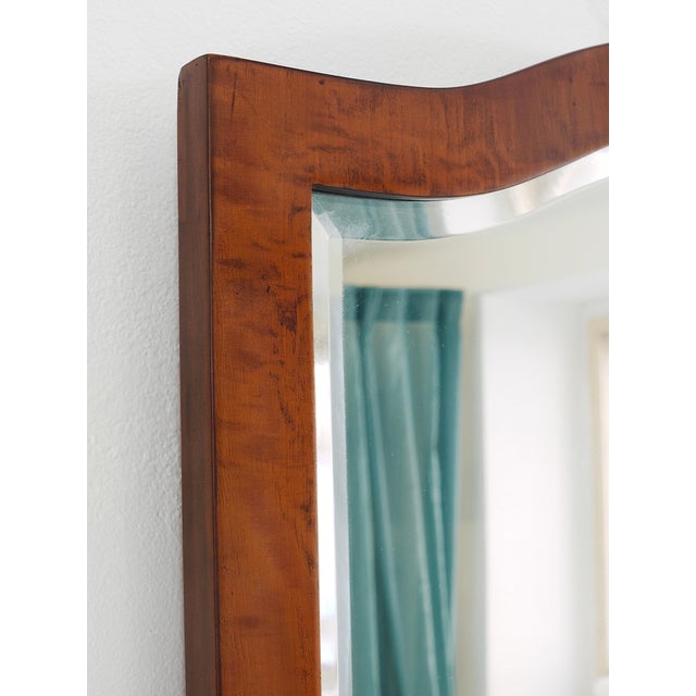 Large Antique Biedermeier Pearwood Shield Wall Mirror, Vienna, 1820s For Sale - Image 9 of 18