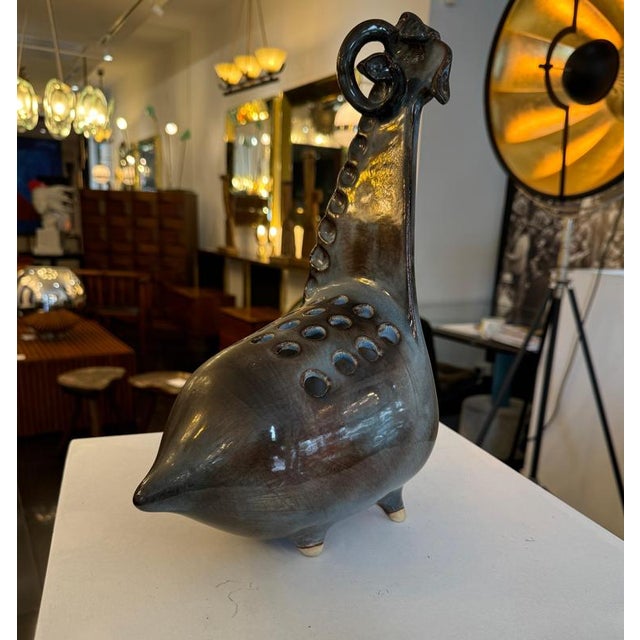 Glazed Ceramic Vase Sculpture from Vallauris, 1960s For Sale - Image 4 of 6