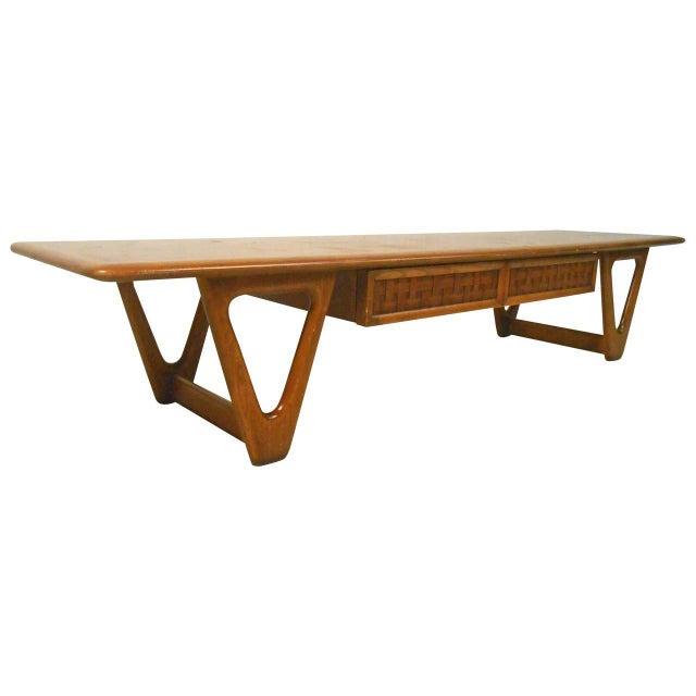 Mid-Century Coffee Table With Drawer by Lane | Chairish