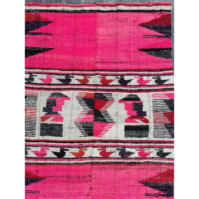 Mid-Century South American Woven Tapestry Rug, 1950s For Sale - Image 4 of 16