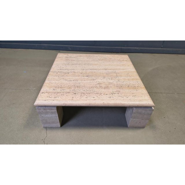 Vintage Italian Travertine Coffee Table, 1970s For Sale - Image 13 of 17