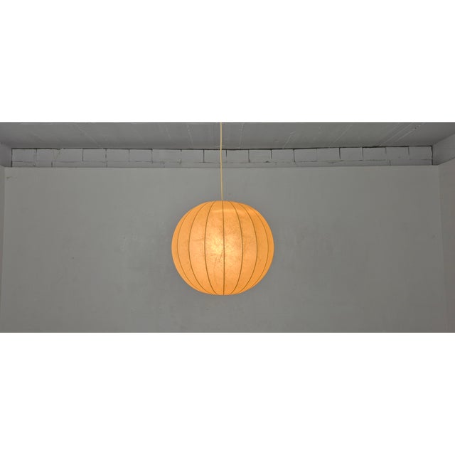Mid-Century Modern Vintage Cocoon Pendant Lamp, Italy, 1960s For Sale - Image 3 of 15