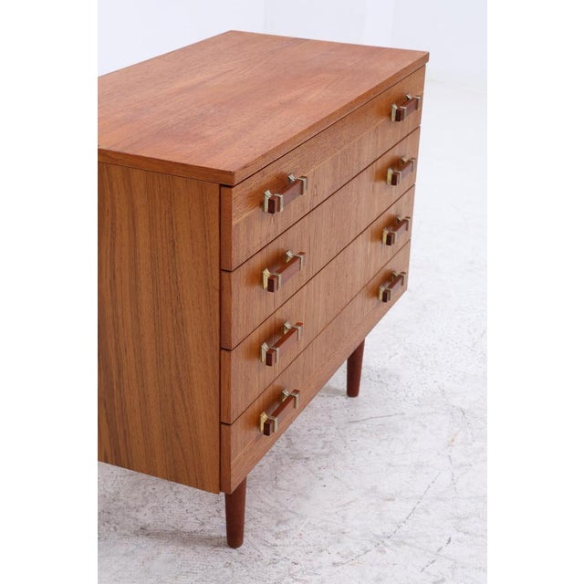 Product details beautiful mid-century teak chest of drawers features • 4 spacious drawers with wooden handles • mid-...